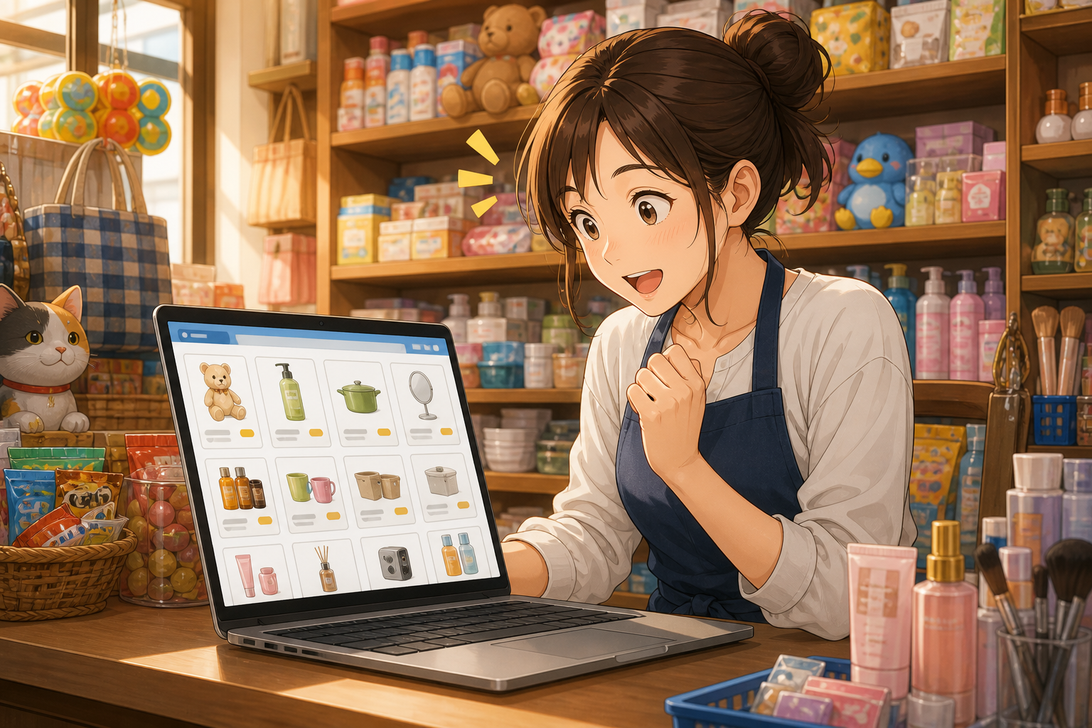 卸仕入れの新しい選択肢を見つけた雑貨店経営者