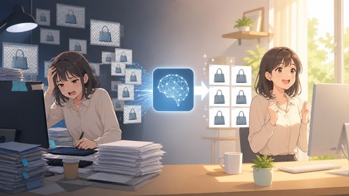 「商品画像の背景加工、1枚ずつ手作業だと時間がかかりすぎる」——AIで自動化した話