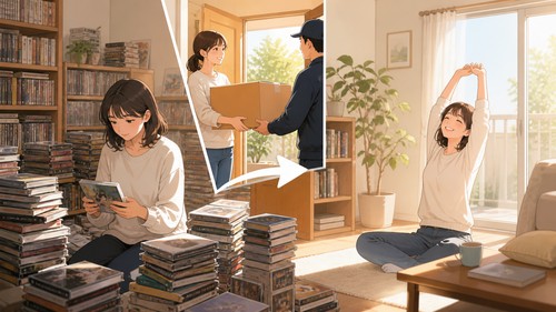 「本棚もCD棚も、もう限界」——重い荷物を持たずに手放した話