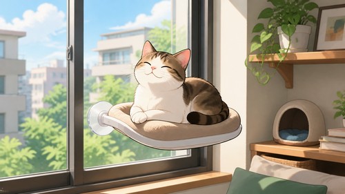 「部屋が狭くて、大きな猫タワーが置けない」——窓枠に取り付けるタイプで解決した話