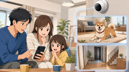 「外出中、ペットや家族の様子が気になる」——スマホで見守れるカメラを設置した話