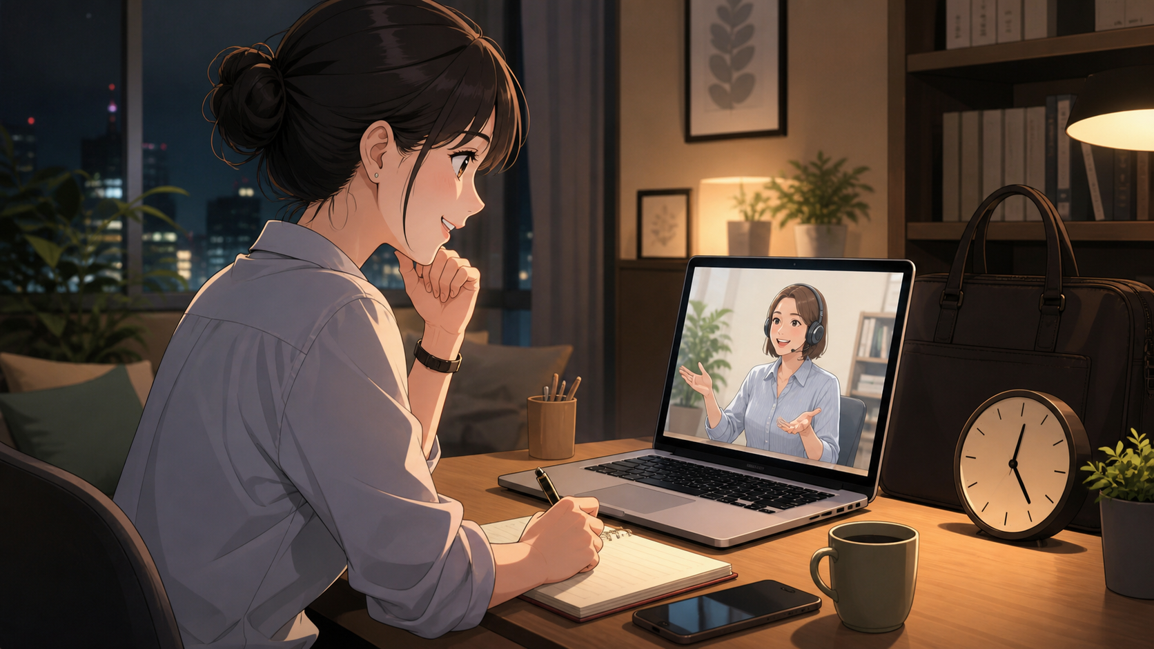 短時間のオンライン語学レッスン