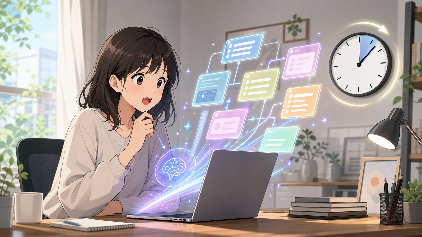 AIで記事作成を効率化する場面
