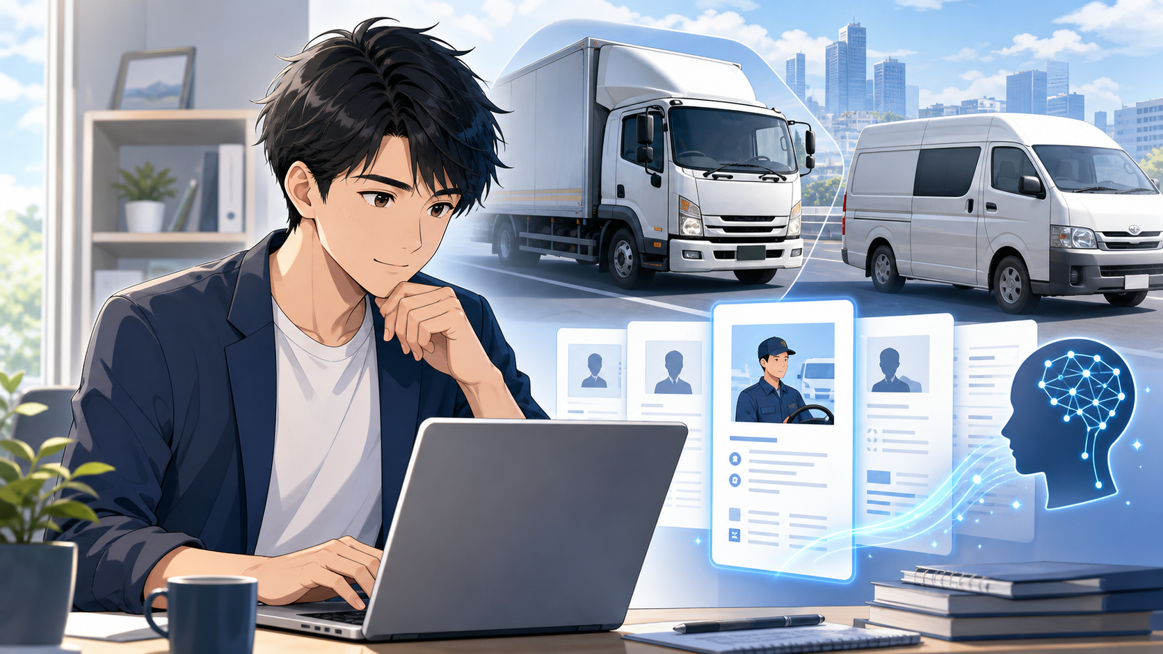 ドライバー求人を探す場面