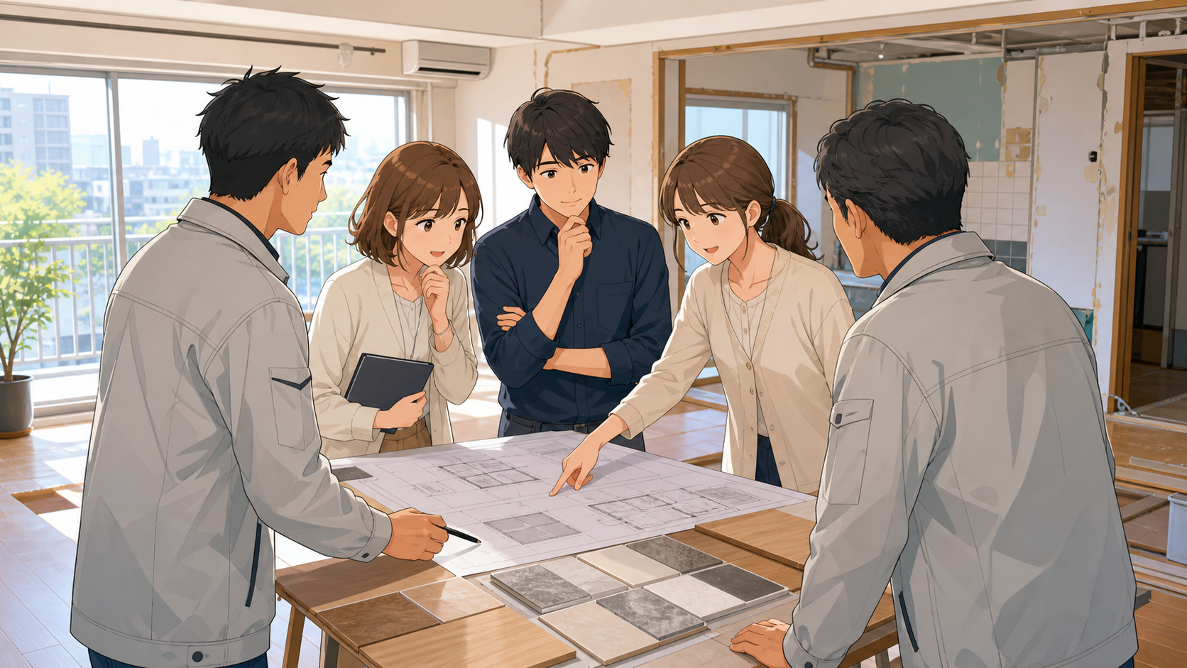 マンションリノベーションを比較する場面