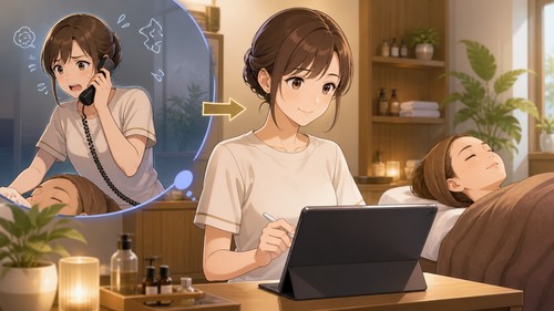 「施術中も電話が鳴る」——予約管理の悩みをシステムで解決した話