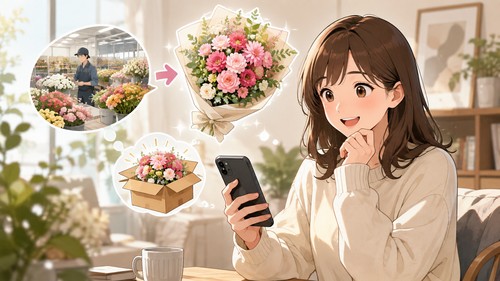 「お花屋さんで買うと高いのに、すぐ枯れちゃう…」——FLOWERのロスレスブーケなら市場直送の豪華な花束が半額で届いて2週間以上も咲き誇った話